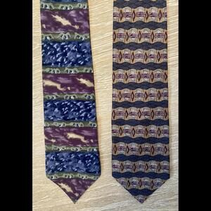 Vintage Cocktail Collection by Jerry Garcia Ties 2- SHARP! 57" x 3.75"